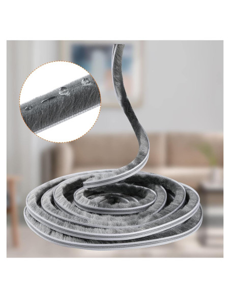 Burlete de Cepillo Hokmly 5m Gris 5mm x 6mm Aislante Puertas Burlete de Cepillo Hokmly 5m Gris 5mm x 6mm Aislante Puertas