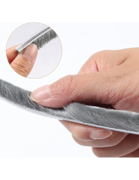 Burlete de Cepillo Hokmly 5m Gris 5mm x 6mm Aislante Puertas Burlete de Cepillo Hokmly 5m Gris 5mm x 6mm Aislante Puertas