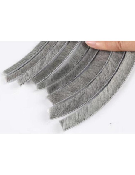 Burlete de Cepillo Hokmly 5m Gris 5mm x 6mm Aislante Puertas Burlete de Cepillo Hokmly 5m Gris 5mm x 6mm Aislante Puertas