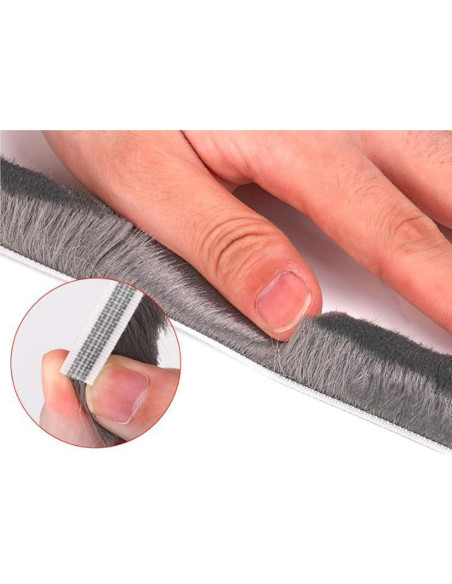 Burlete de Cepillo Hokmly 5m Gris 5mm x 6mm Aislante Puertas Burlete de Cepillo Hokmly 5m Gris 5mm x 6mm Aislante Puertas