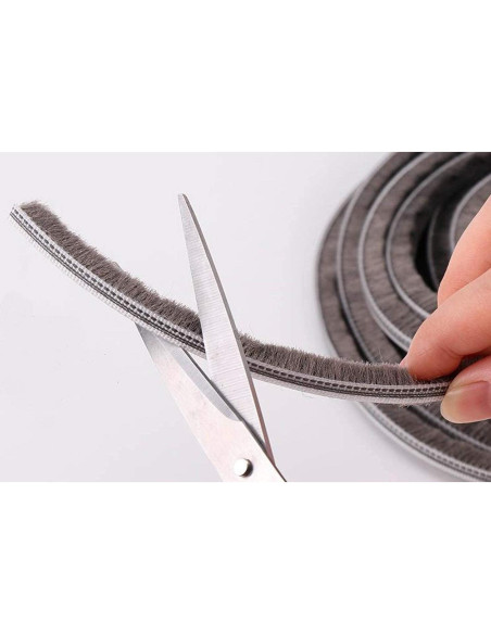 Burlete de Cepillo Hokmly 5m Gris 5mm x 6mm Aislante Puertas Burlete de Cepillo Hokmly 5m Gris 5mm x 6mm Aislante Puertas