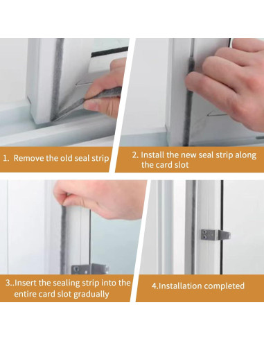 Burlete de Cepillo Hokmly 5m Gris 5mm x 6mm Aislante Puertas