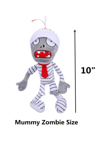 Conjunto 3 Juguetes de Peluche PVZ - Zombis Qigong, Momia y Bala