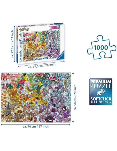 Rompecabezas Ravensburger Pokémon 1000 Piezas 70x50 cm
