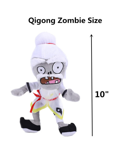 Conjunto 3 Juguetes de Peluche PVZ - Zombis Qigong, Momia y Bala