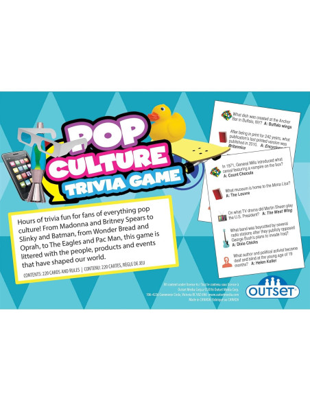 Juego de Trivia de Cultura Pop Outset Media - 1200 Preguntas