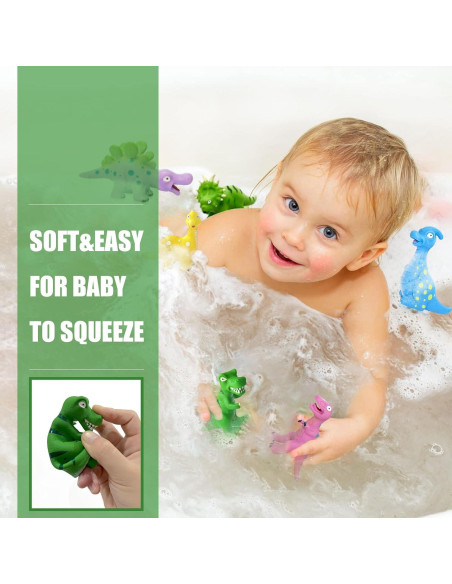 Juguetes de baño dinosaurios Shantou - 8 piezas sin moho