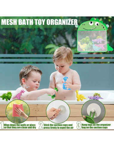 Juguetes de baño dinosaurios Shantou - 8 piezas sin moho