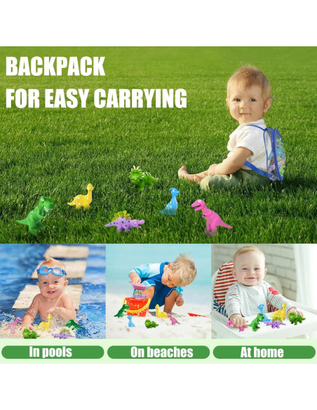 Juguetes de baño dinosaurios Shantou - 8 piezas sin moho