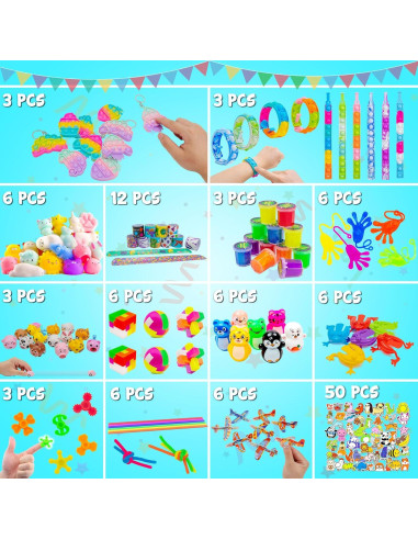 Set de Juguetes de Fiesta DQstar 125 PCS para Niños 3+