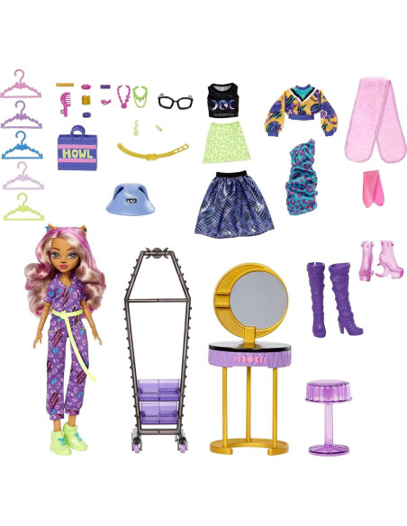 Muñeca Clawdeen Wolf y Set de Juego Boo-tique Monster High