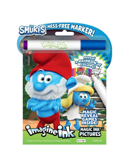 Libro para Colorear Imagine Ink Pitufos - Sin Desorden, 1 Unidad