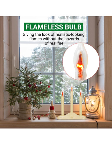 Bombilla Parpadeante Tupkee C7 E12 1W Naranja - 2/Paq