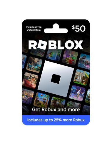 Tarjeta de Regalo Física Roblox 50 con Artículo Virtual Gratis