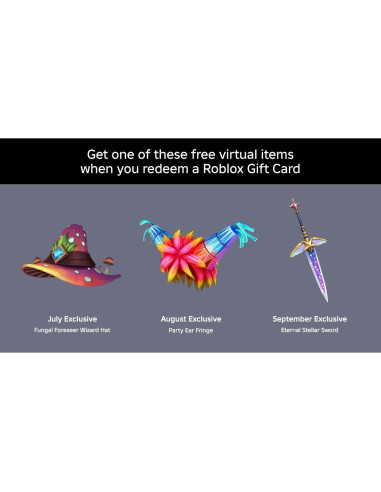 Tarjeta de Regalo Física Roblox 50 con Artículo Virtual Gratis