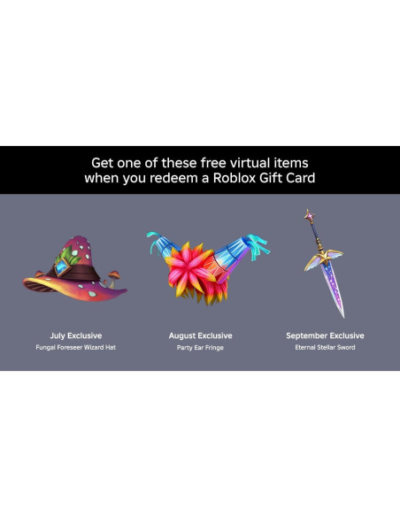 Tarjeta de Regalo Física Roblox 50 con Artículo Virtual Gratis