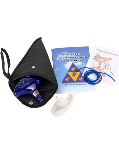 Ocarina Deekec 12 Agujeros C Azul con Libro y Soporte 2