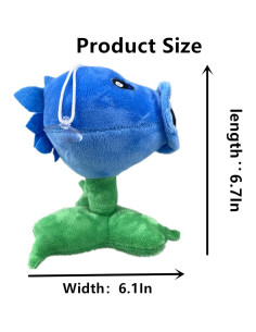 6 Juguetes de Peluche Plantas vs Zombies BASHERISE Suaves 2