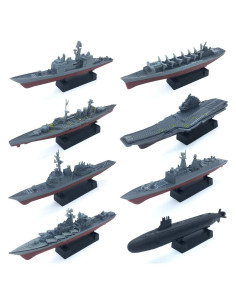 Kvvdi 8 Juegos 3D Puzzle Barcos de Guerra Modelo Militar