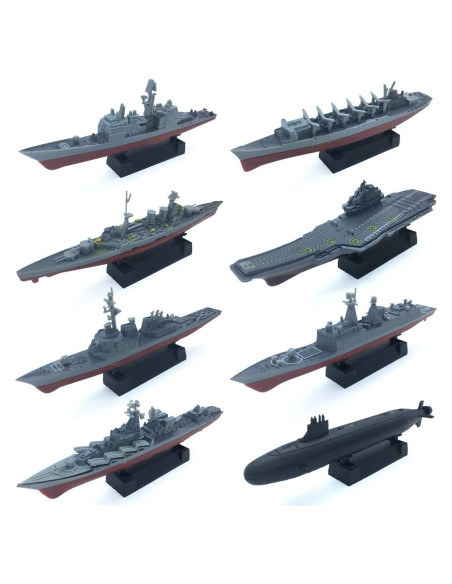 Kvvdi 8 Juegos 3D Puzzle Barcos de Guerra Modelo Militar
