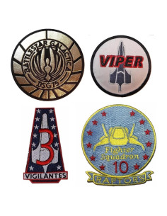 Conjunto de 4 parches de pantalla Battlestar Galactica 7.62-10.16 cm