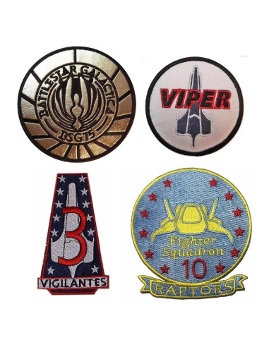 Conjunto de 4 parches de pantalla Battlestar Galactica 7.62-10.16 cm