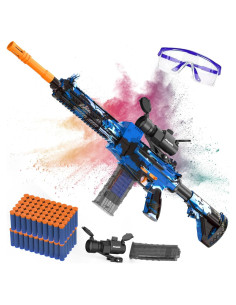 Blaster de Espuma Automático JIFTOK con 120 Dardos - Azul