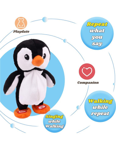 Pingüino Hablante Hopearl 19 cm Juguete Interactivo