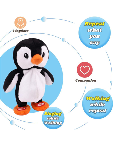 Pingüino Hablante Hopearl 19 cm Juguete Interactivo Pingüino Hablante Hopearl 19 cm Juguete Interactivo
