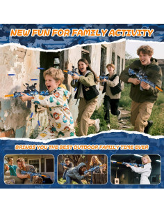 Blaster de Espuma Automático JIFTOK con 120 Dardos - Azul 2