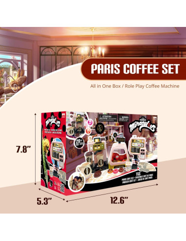 Juego de Café Miraculous Ladybug - Máquina de Café y Accesorios