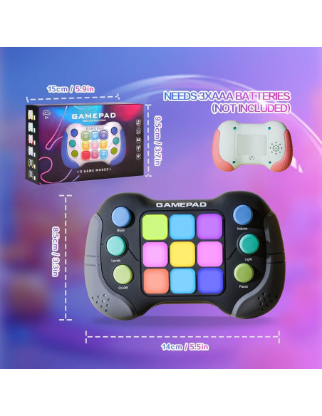 Consola de Juego Portátil Azyh Antiestrés Gris 4 Modos