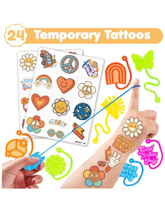 48PCS Manos Pegajosas y Tatuajes Temporales Groovy 2