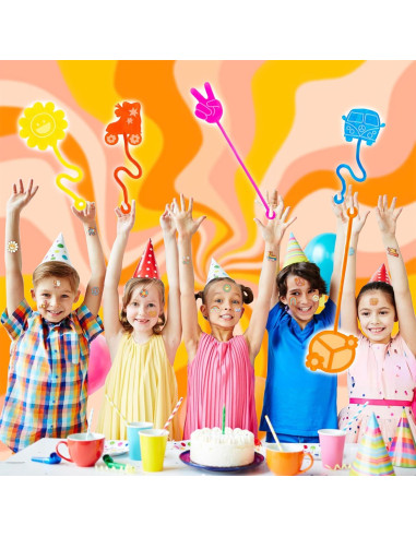 48PCS Manos Pegajosas y Tatuajes Temporales Groovy