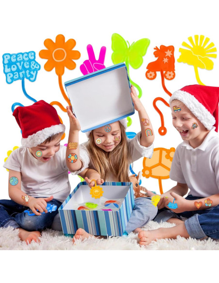 48PCS Manos Pegajosas y Tatuajes Temporales Groovy