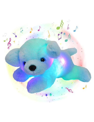 Perro de Peluche Musical Brillante Guardias Brillantes 38 cm