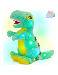 Juguete de Peluche Dinosaurio T-Rex Iluminado Guardias Brillantes 35 cm