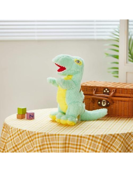 Juguete de Peluche Dinosaurio T-Rex Iluminado Guardias Brillantes 35 cm