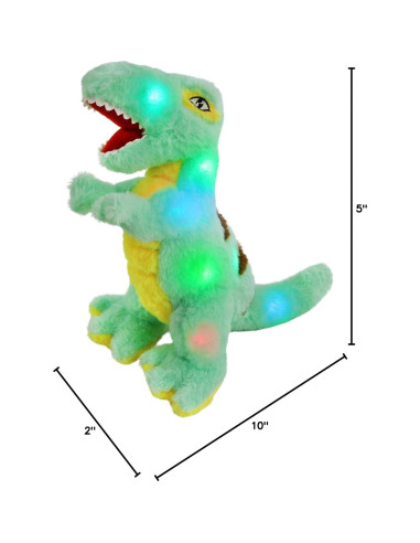 Juguete de Peluche Dinosaurio T-Rex Iluminado Guardias Brillantes 35 cm