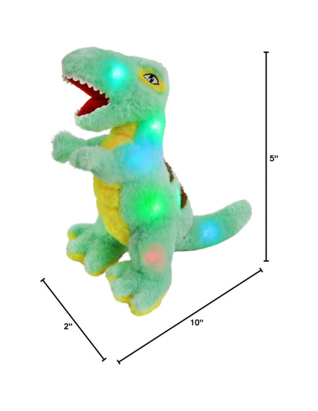Juguete de Peluche Dinosaurio T-Rex Iluminado Guardias Brillantes 35 cm