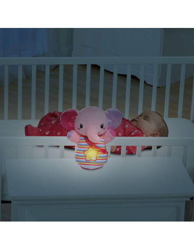 Elefante de Cuna Brillante VTech Rosa con Luces y Sonidos