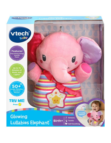 Elefante de Cuna Brillante VTech Rosa con Luces y Sonidos