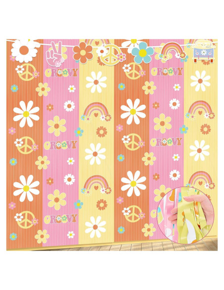 Cortinas de Flecos Boho Hippie WovWeave 1.0 x 2.0 m - 2 Piezas