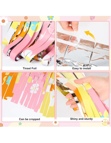 Cortinas de Flecos Boho Hippie WovWeave 1.0 x 2.0 m - 2 Piezas