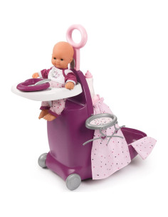 Carrito para Muñecas Smoby Púrpura con Cuna y Comedor 2