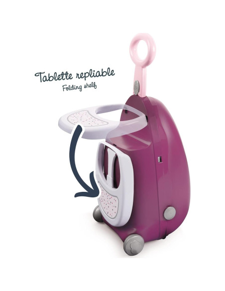 Carrito para Muñecas Smoby Púrpura con Cuna y Comedor