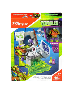 Mega Construx Tortugas Ninja Donnie Ataque de Mouser 113g