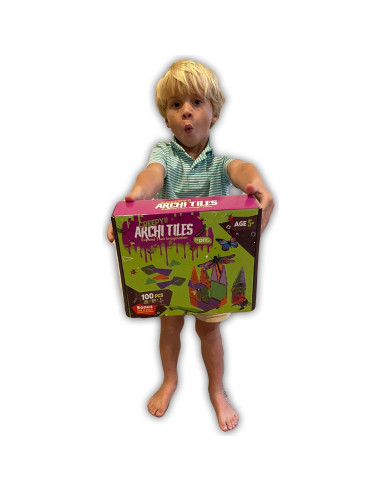 Set de 100 Azulejos Magnéticos DIY jr para Niños - Juguete Educativo