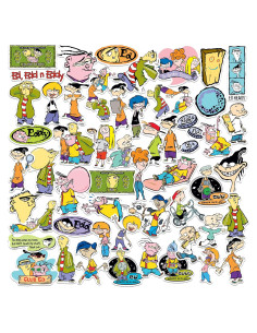 Stickers de Vinilo Ed, Edd n Eddy - Paquete de 50ct Premium