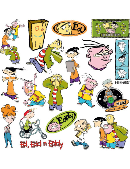 Stickers de Vinilo Ed, Edd n Eddy - Paquete de 50ct Premium